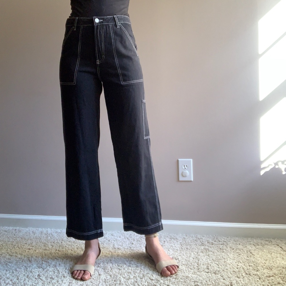 Wide Leg Black Jeans